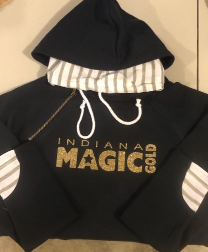 IMG Ladies Striped Double Hoodie
