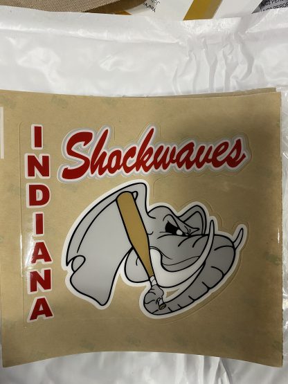 Indiana Shockwaves Car Sticker-Elephant