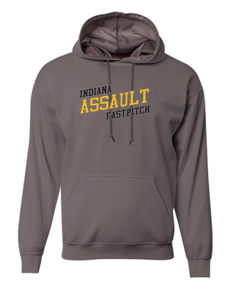 Indiana Assault Fastpitch Graphite Performance Hoodie (2 logos ...