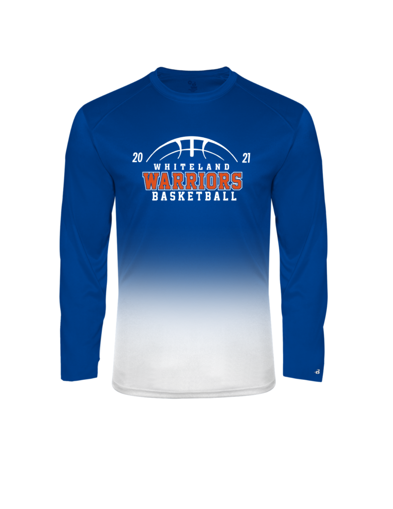 Whiteland Basketball Long Sleeve Ombre Tee - Piercy Sports